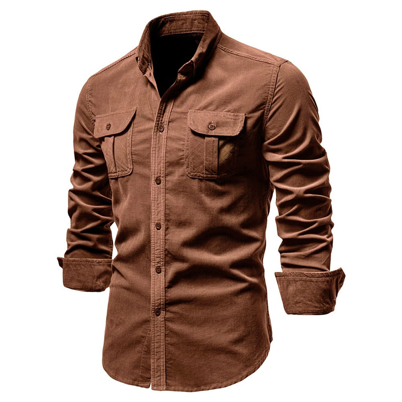 Men's Corduroy Casual Shirt Ja - Corduroy Button Up Shirt Men ulasan dan harga
