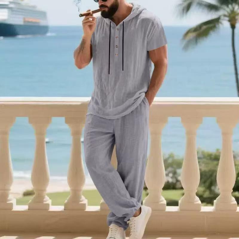 Men American Retro 3D Linen Ho - Mens Linen Shirt Long Sleeve ulasan dan harga