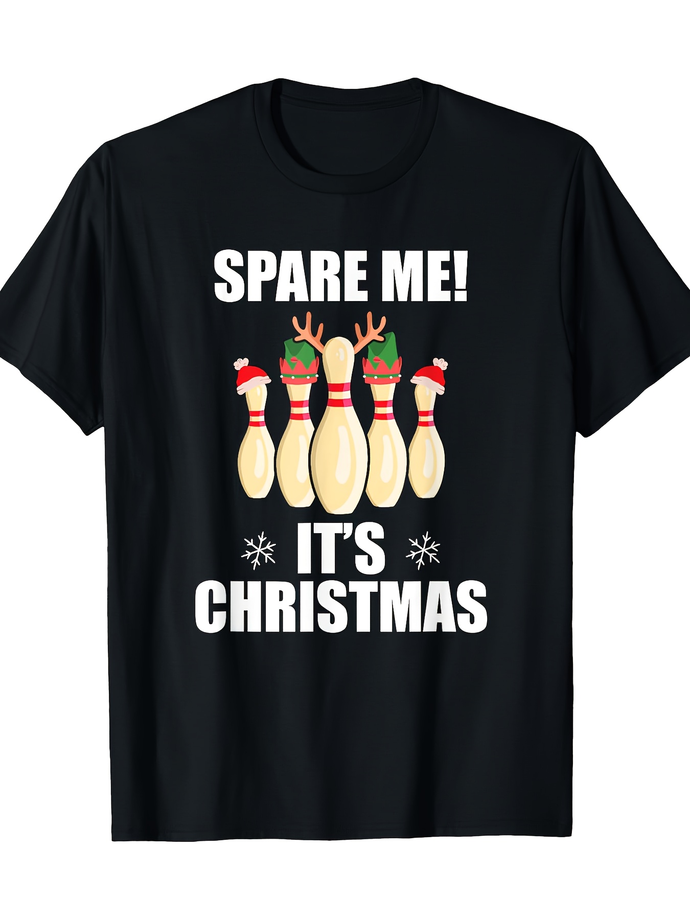 Men's Black Christmas Bowling  - Short Sleeve Bowling Shirt Retro ulasan dan harga