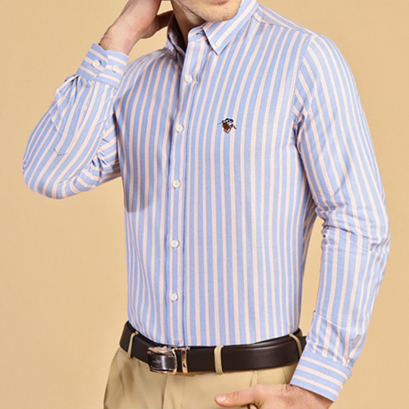New 100% Cotton Smart Casual L - Oxford Cotton Casual Shirt Business ulasan dan harga