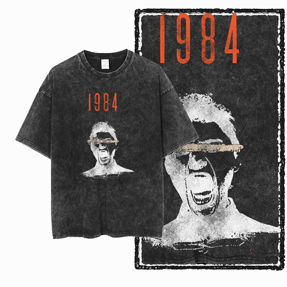 G02 Exclusive 100% Cotton Big  - Acid Wash Vintage Graphic T Shirt ulasan dan harga
