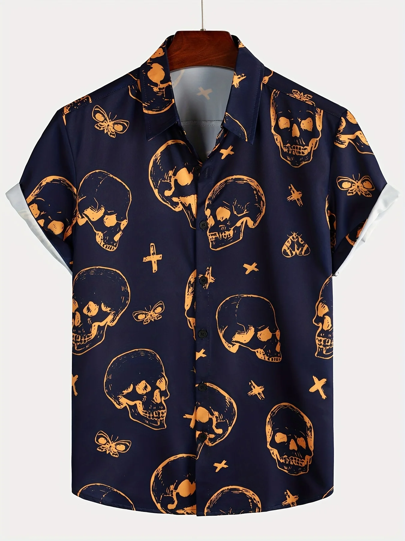 Vintage Horror Skull Crossbone - Vintage Hawaiian Floral Shirt ulasan dan harga