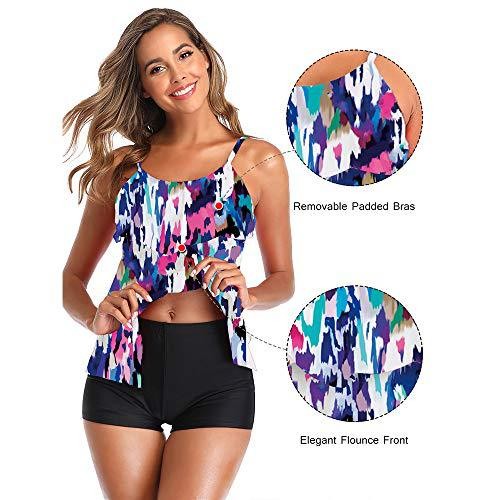 Woman Bikini Floral Print Tank - Shorts ulasan dan harga