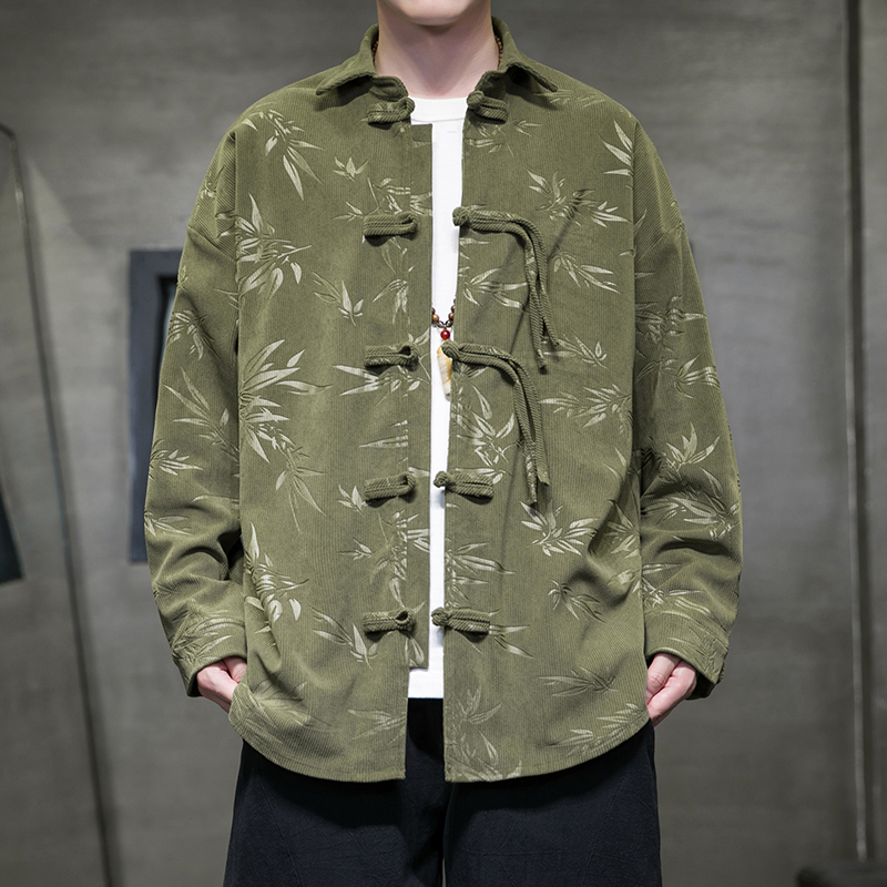Men's Retro Corduroy Shirt Tra - Corduroy Button Up Shirt Men ulasan dan harga