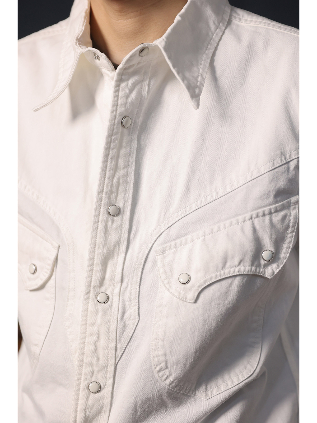 Cowboy Western Snap Shirt Simp - Mens Western Denim Pearl Snap Shirt ulasan dan harga