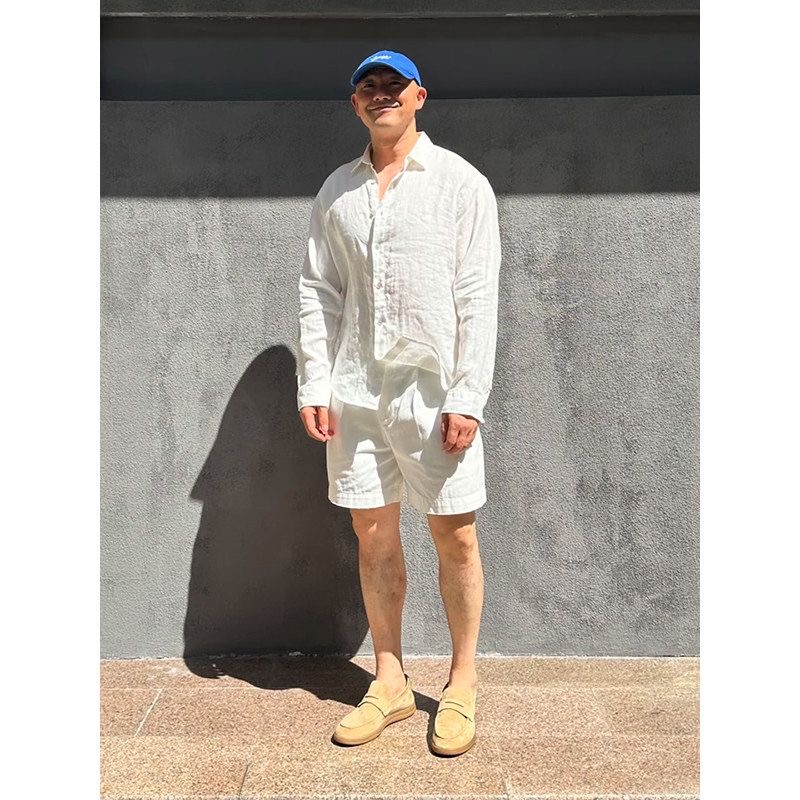 Light Luxury Men's Linen Sun P - Mens Linen Shirt Long Sleeve ulasan dan harga