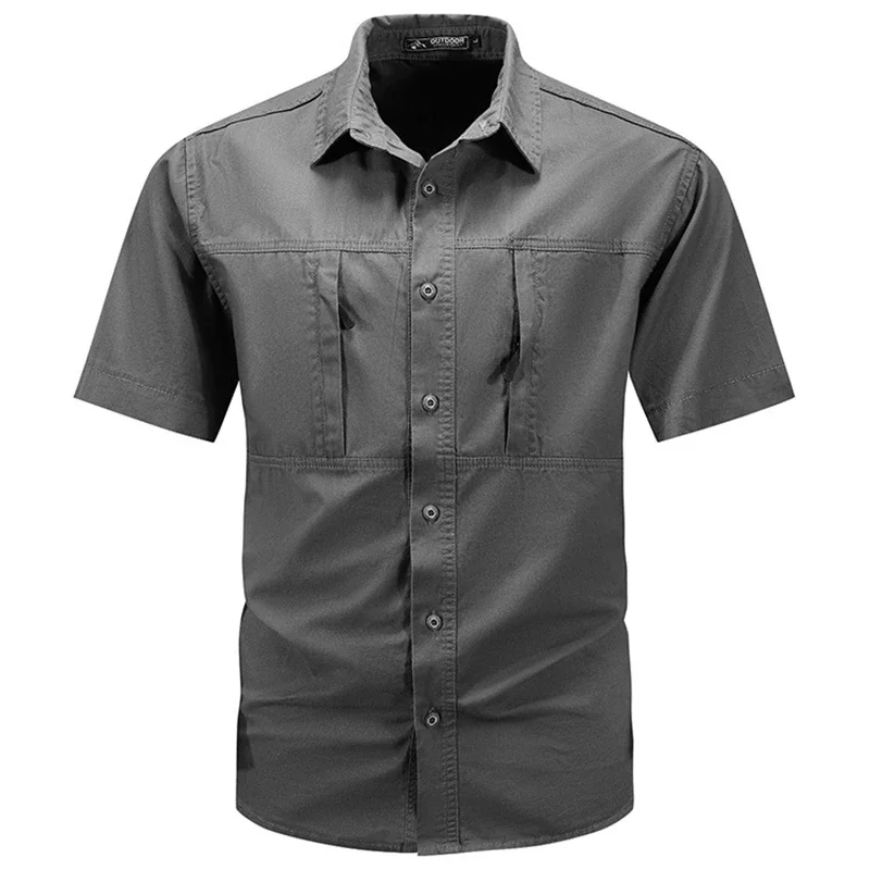Men's Tactical Short-sleeved S - Tactical Military Shirt Cargo ulasan dan harga