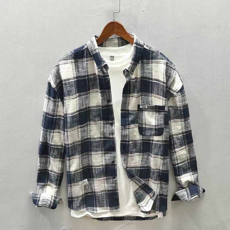 2026 Spring/Autumn New Checker - Flannel Plaid Shirt Heavy Weight ulasan dan harga