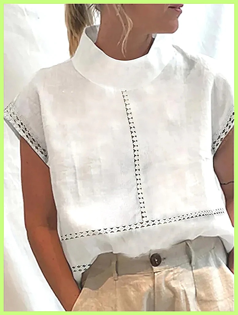 Women's Cotton Linen Pullover  - Shirts ulasan dan harga
