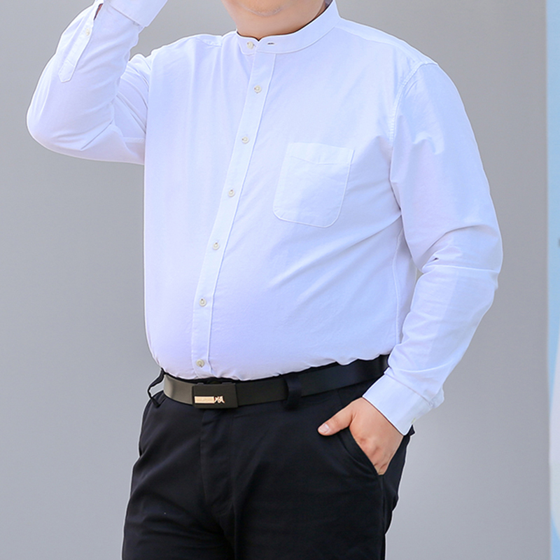 Autumn New Korean Shirt S-10XL - Mandarin Collar Formal Shirt Slim Fit ulasan dan harga