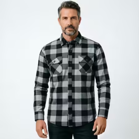 2026 Autumn and Winter Long Sl - Flannel Plaid Shirt Heavy Weight ulasan dan harga