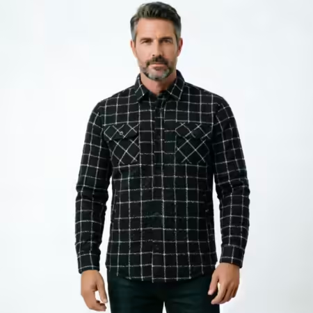 2026 Autumn and Winter Long Sl - Flannel Plaid Shirt Heavy Weight ulasan dan harga