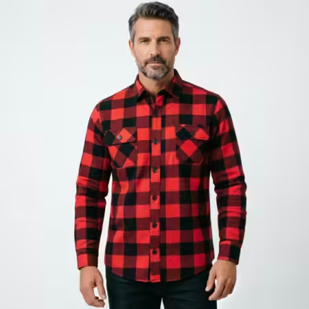 2026 Autumn and Winter Long Sl - Flannel Plaid Shirt Heavy Weight ulasan dan harga