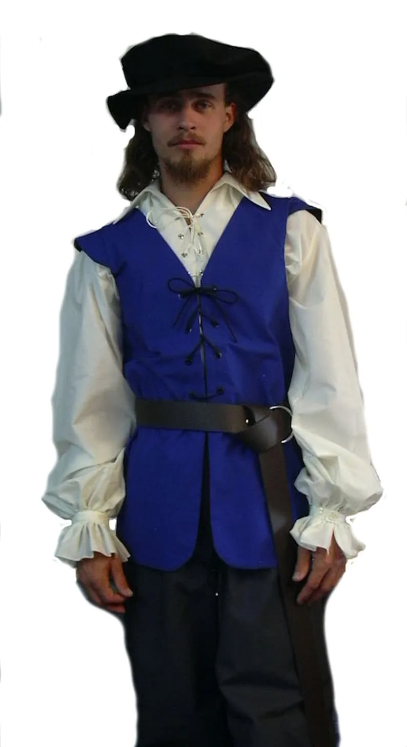 Medieval Shirts Ruffled Gothic - Medieval Gothic Lace Up Pirate Shirt ulasan dan harga