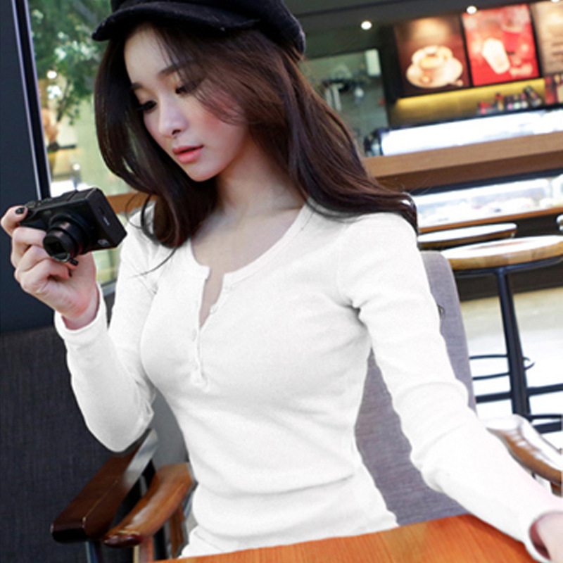 2026 autumn women's button rib - T-Shirts ulasan dan harga