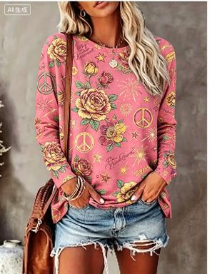 Women Long Sleeve T‑Shirt Hipp - T-Shirts ulasan dan harga