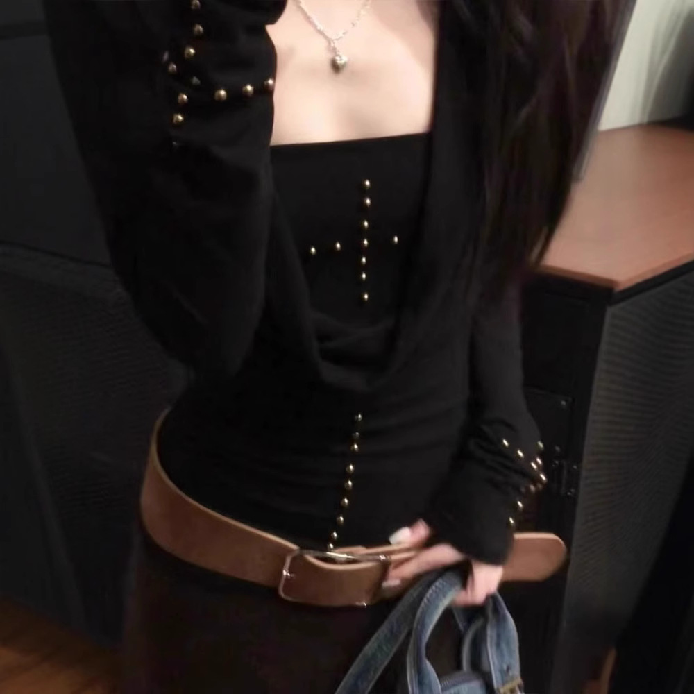 Y2k Dark Girl Cross Long Sleev - T-Shirts ulasan dan harga