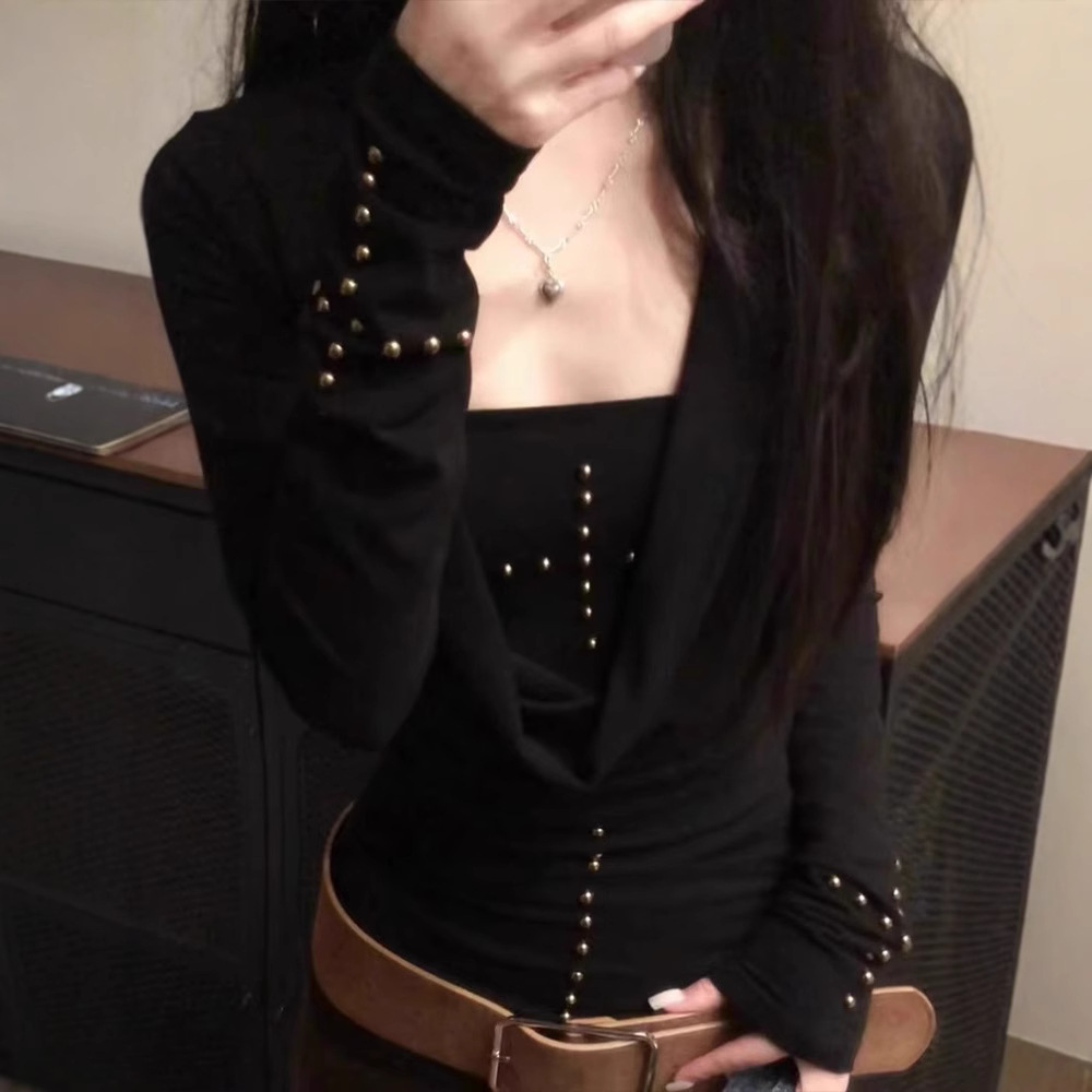 Y2k Dark Girl Cross Long Sleev - T-Shirts ulasan dan harga