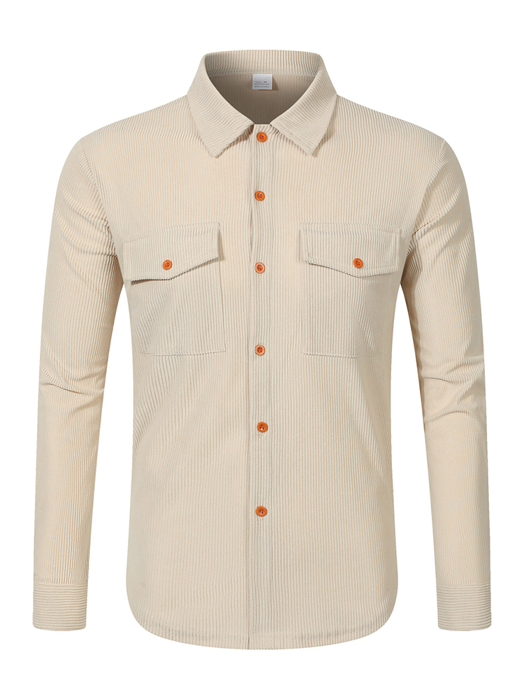 Casual Men's Corduroy Shirt Ja - Corduroy Button Up Shirt Men ulasan dan harga