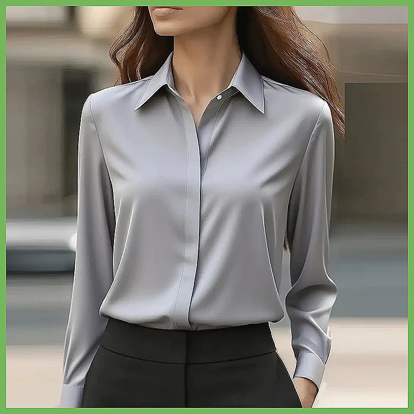 New Women's Office Blouse Long - Shirts ulasan dan harga