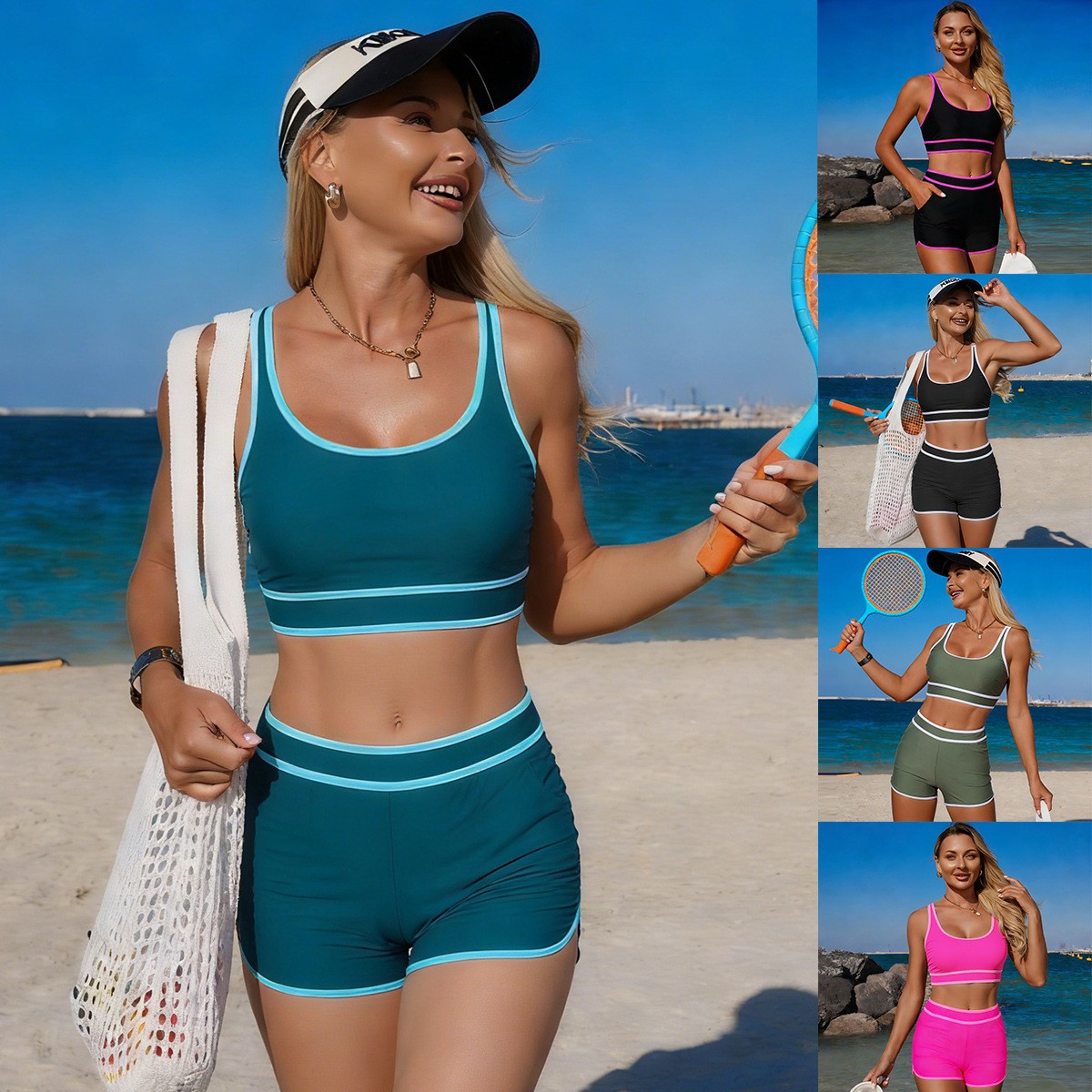 Olive Green Bikini Sleeveless  - Shorts ulasan dan harga