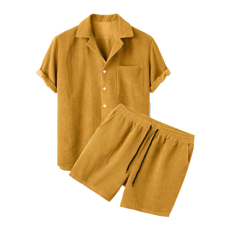 2025 New Men's Summer Corduroy - Corduroy Button Up Shirt Men ulasan dan harga
