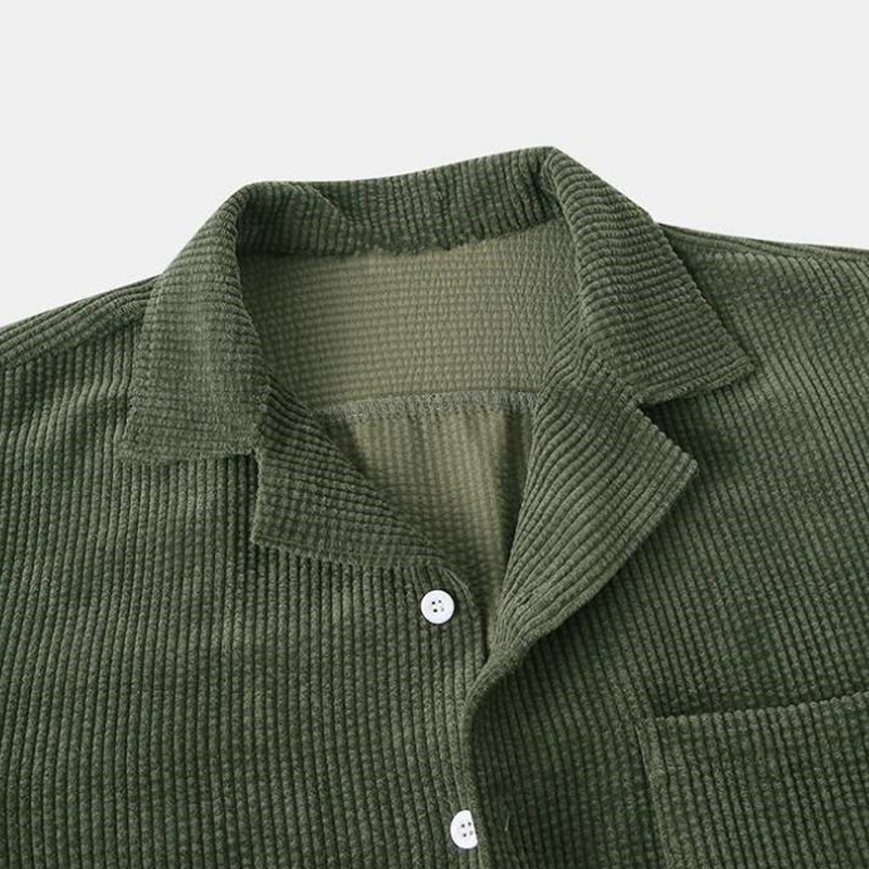 2025 New Men's Summer Corduroy - Corduroy Button Up Shirt Men ulasan dan harga