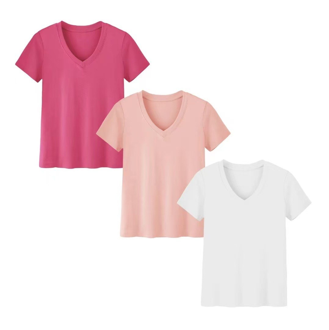 Women's Casual High Neck Short - T-Shirts ulasan dan harga