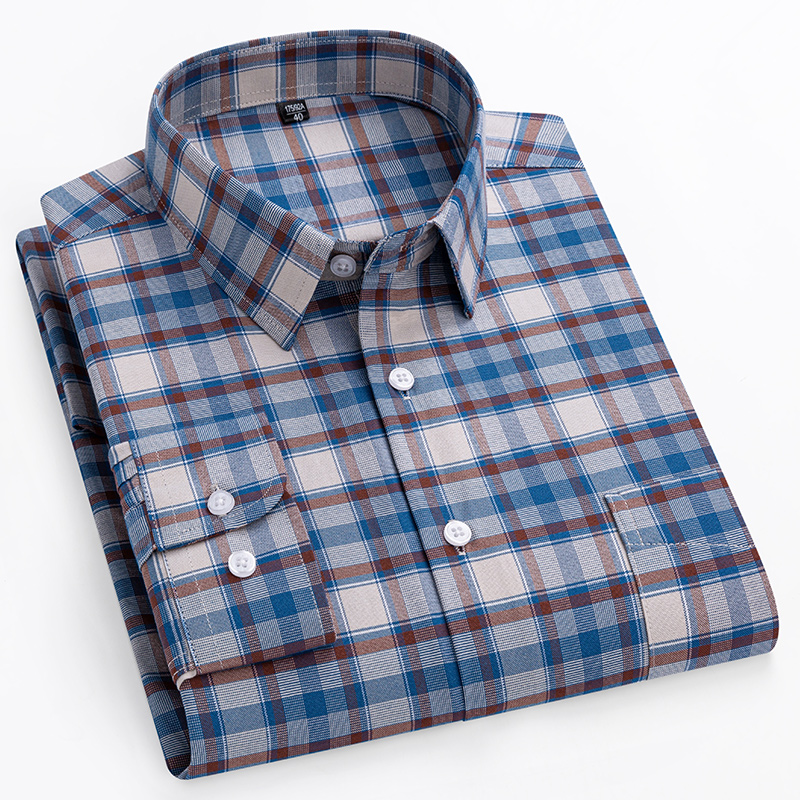 New 11XL 10XL Extra large men' - Oxford Cotton Casual Shirt Business ulasan dan harga