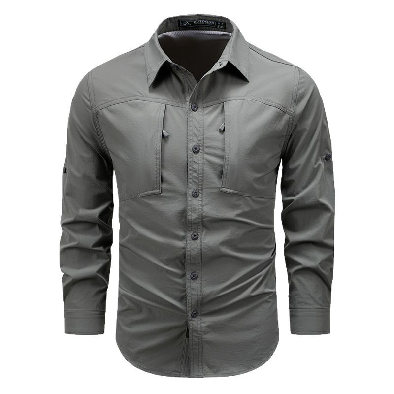 Spring Autumn Men's Long Sleev - Tactical Military Shirt Cargo ulasan dan harga
