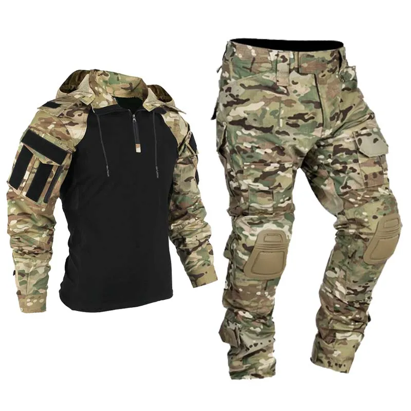 Men Tactical Uniform Milit Out - Tactical Military Shirt Cargo ulasan dan harga