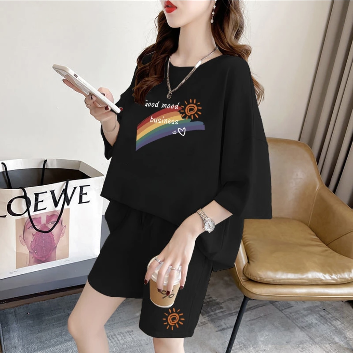 Fashion women's summer shorts  - T-Shirts ulasan dan harga